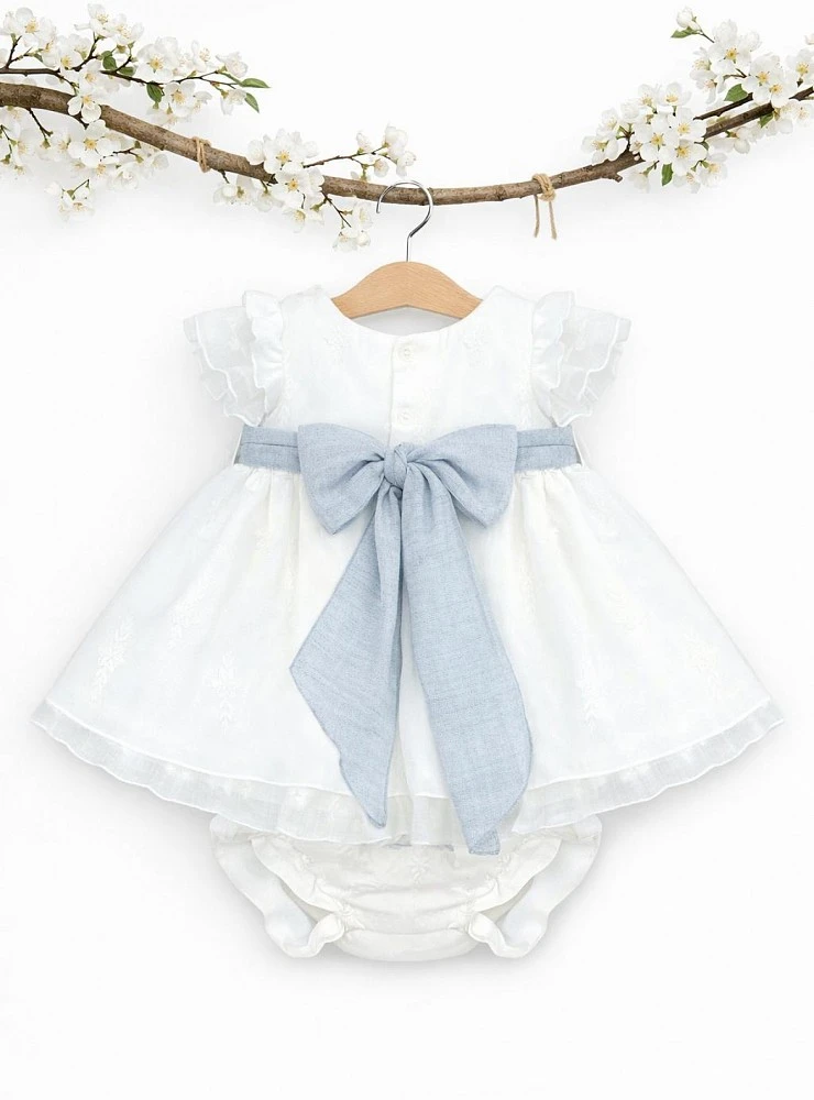 Christening dress for girls with bonnet | Victoria Collection