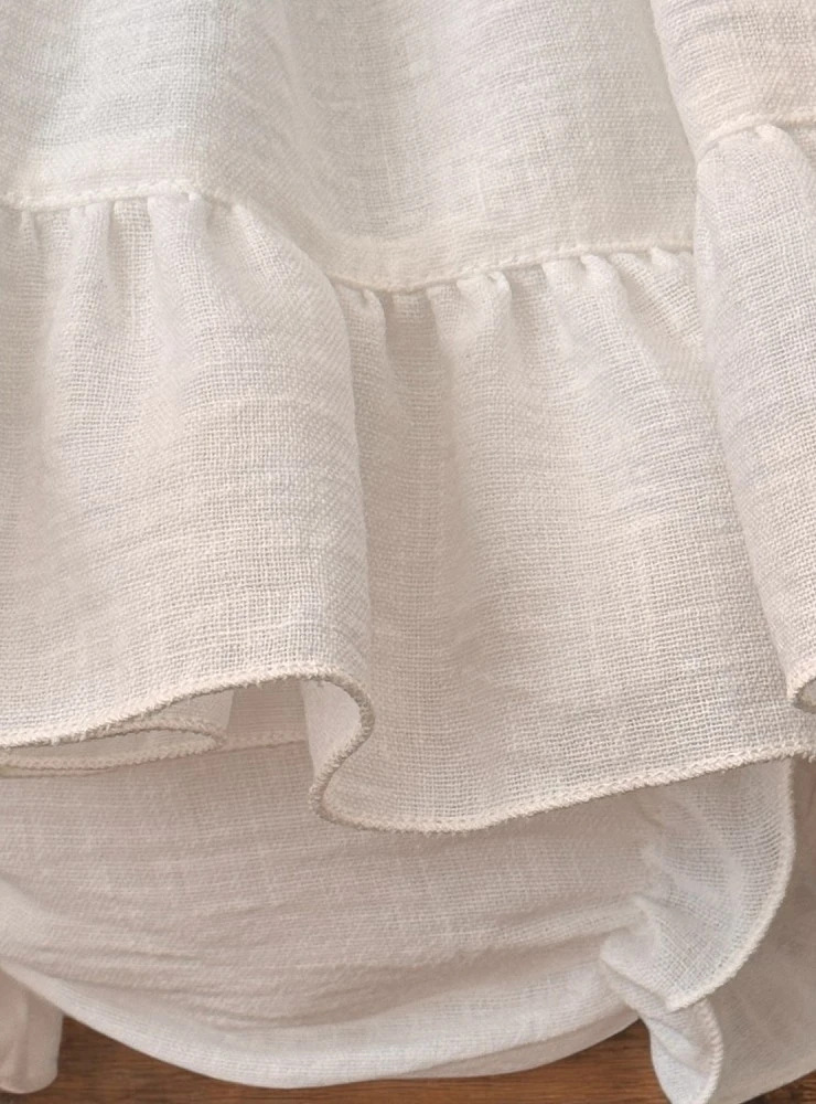 Christening gown with beige muslin bloomers · Cher Collection