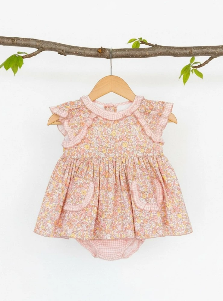 Christening gown with jacket and bloomers from the Peach collection