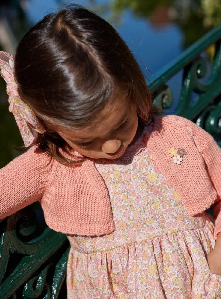 Christening gown with jacket and bloomers from the Peach collection