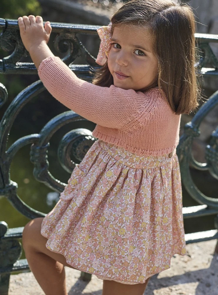 Christening gown with jacket and bloomers from the Peach collection