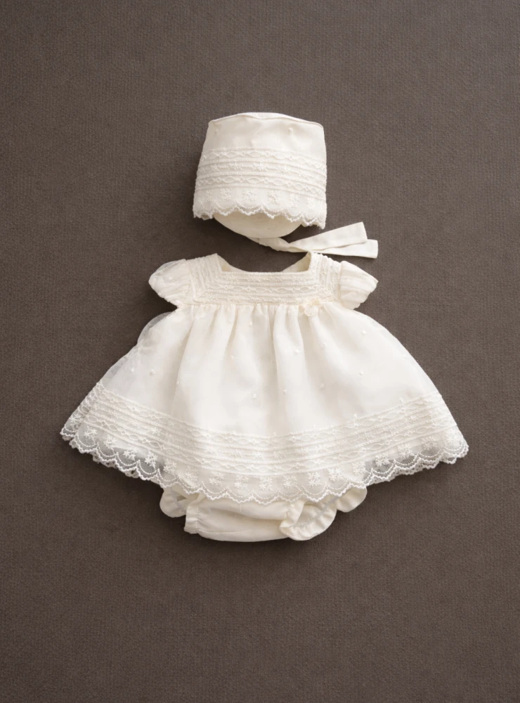 Christening Jesus for girl in plumeti with hood | Galgary Collection