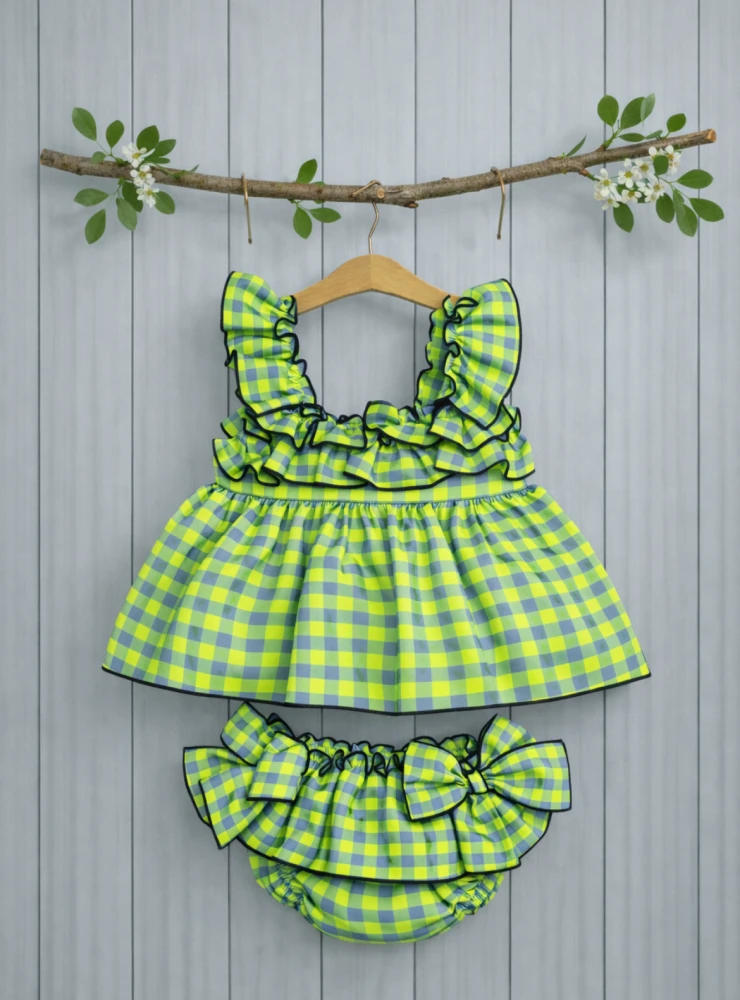 Christening set and fluorescent panties from the Caribbean collection