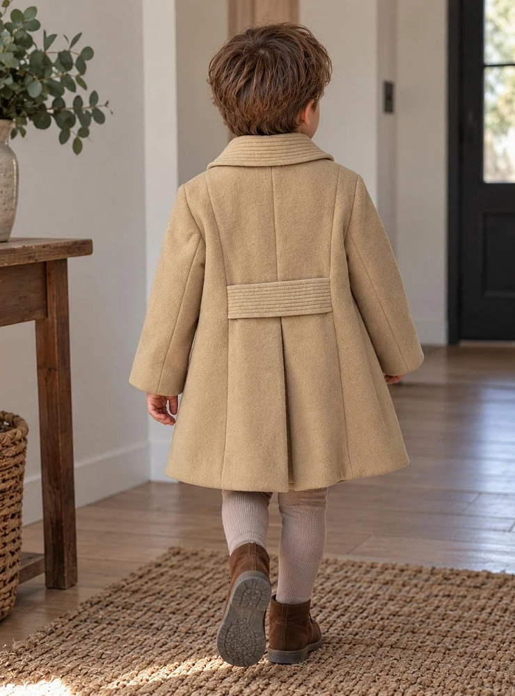 Classic unisex sand and navy English coat