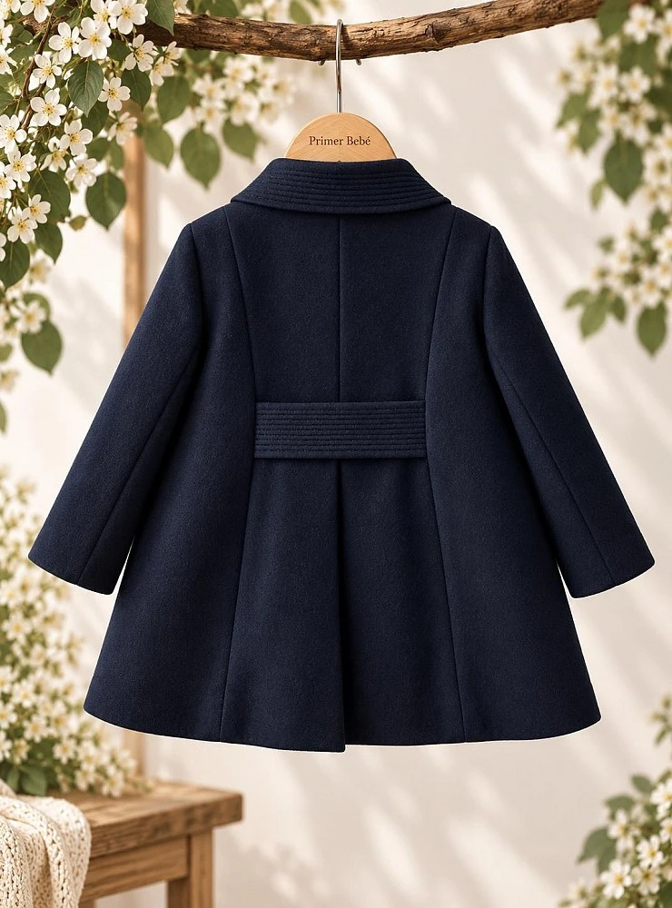 Classic unisex sand and navy English coat