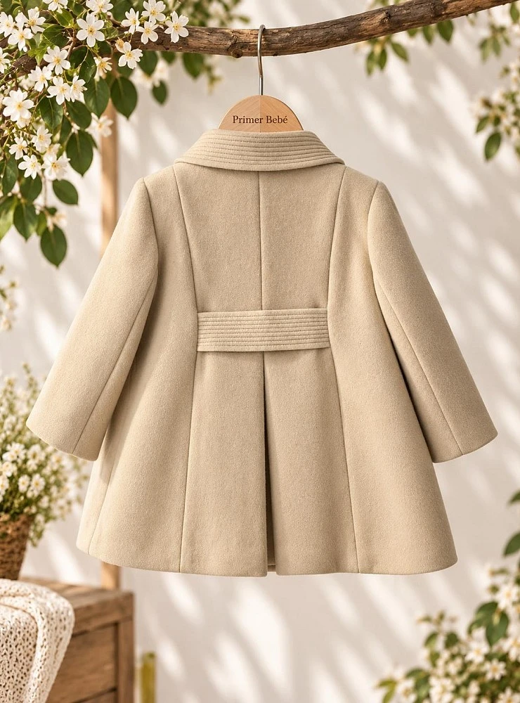 Classic unisex sand and navy English coat