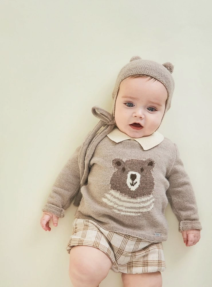 12-18 meses aprox tejido a mano y bordado a mano nombre personalizado bebé jumper Ropa Ropa unisex para niños Jerséis 