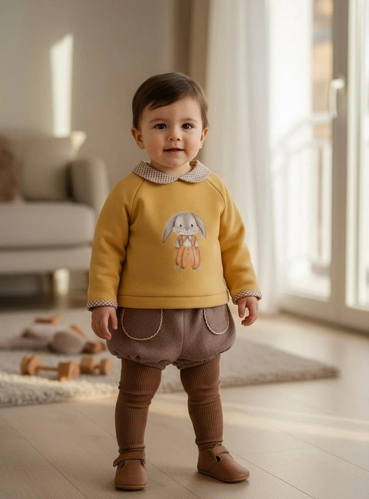Conjunto bebé niño sudadera y bombacho colección Cascabel