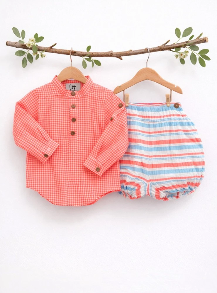 Conjunto blusa y bombachito para niño colección Bike