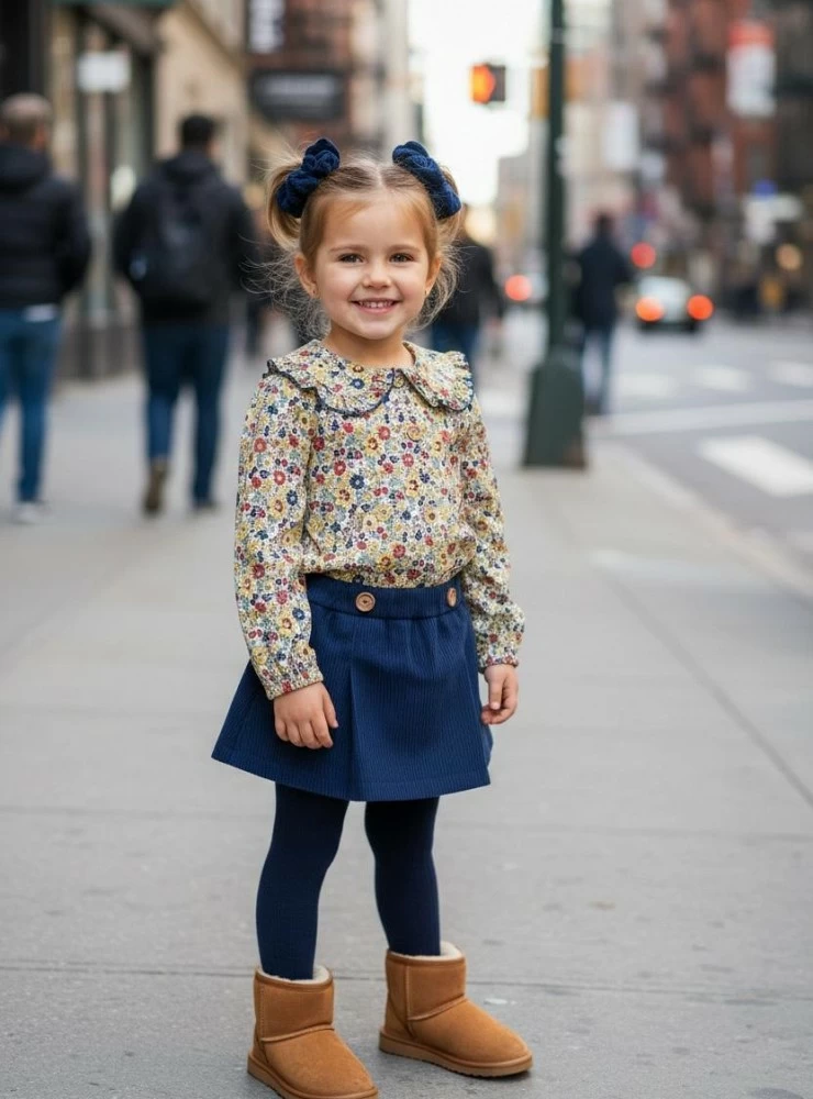 Conjunto blusa y falda colección Liberty de Mon petit bonbon