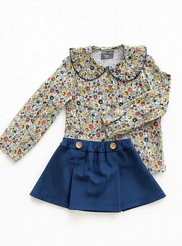Conjunto blusa y falda colección Liberty de Mon petit bonbon