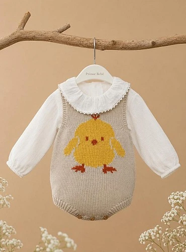 Conjunto Blusa y Ranita de Punto Hilda para Bebé Niño