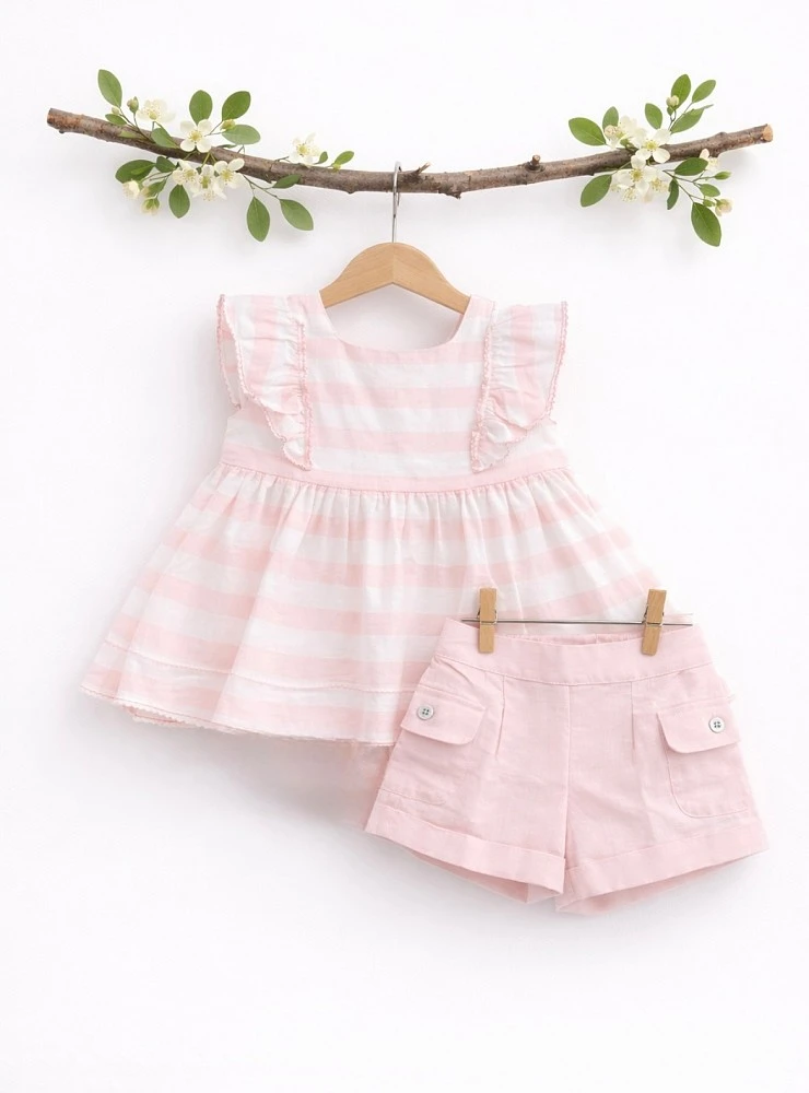 Conjunto Blusa y short de niña colección Cup Cake