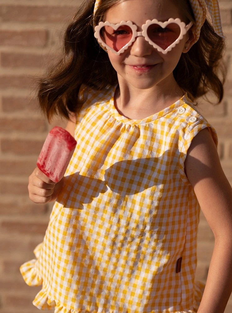 Conjunto blusa y short de niña colección Riviera