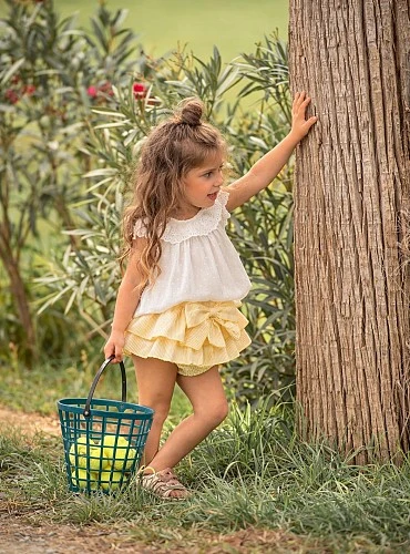 Conjunto blusita y braga con volantes colección Lemon
