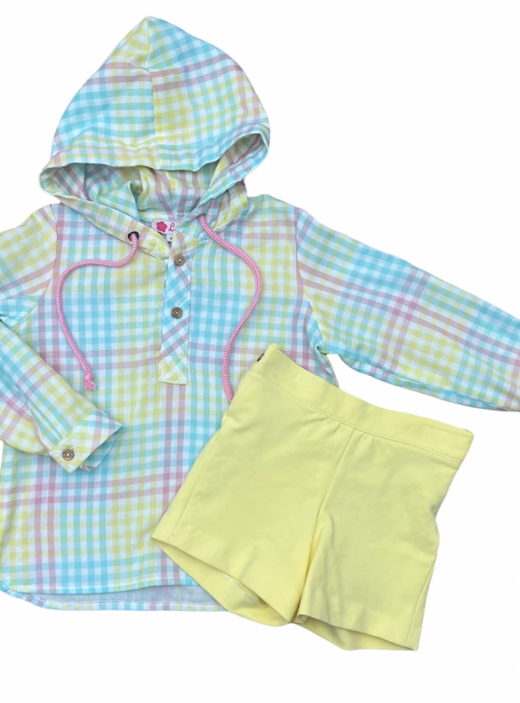 Conjunto camisa de cuadritos y pantalón de la Peppa