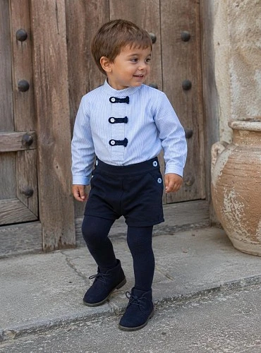 Conjunto Camisa de Rayas y Pantalón Marino para Niño