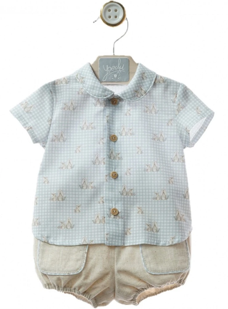 Conjunto camisa y bombacho para niño colección Arcilla