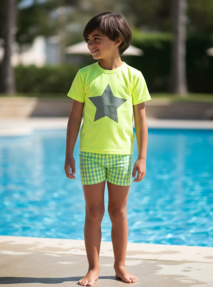 Conjunto Camiseta y bermuda para niño Colección Lima