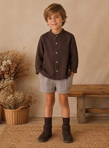 Conjunto de camisa y pantalón para niño Colección Nuez