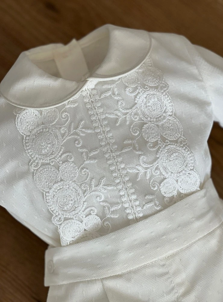 Conjunto de ceremonia para niño con camisa de tul colección Luna