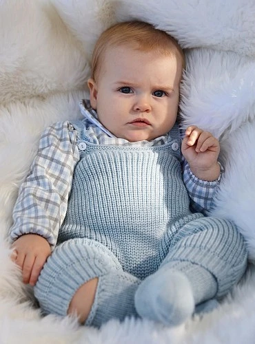 Conjunto de peto y blusa para niño colección Nube
