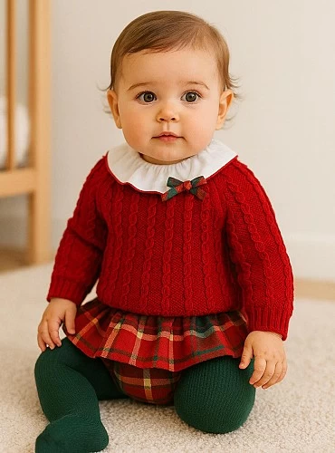 Conjunto dos piezas para niña colección Tartán