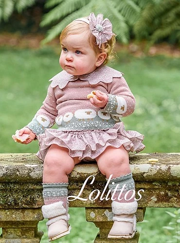 Conjunto jersey y braguita para niña colección Borreguito de Lolittos
