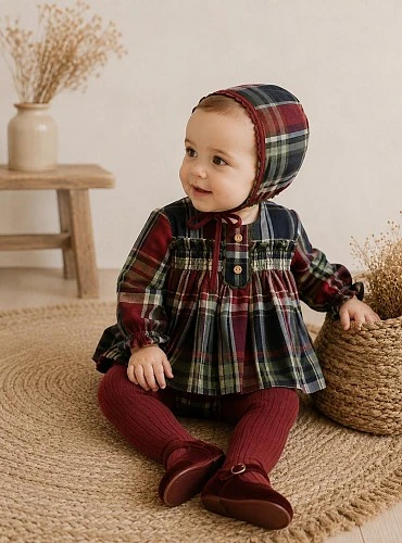 Conjunto Jesusito, Braguita y Capota Pascua para Bebé Niña