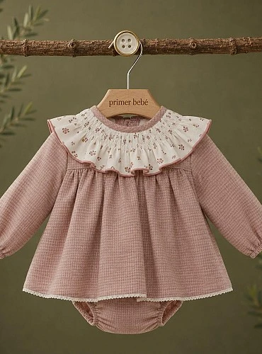 Conjunto Jesusito con Braguita Niña Colección Trineo