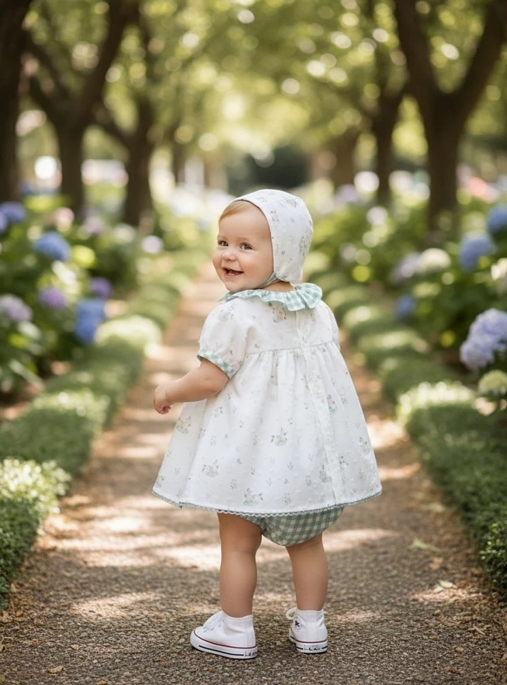 Conjunto Jesusito con capota y braga Colección Gres