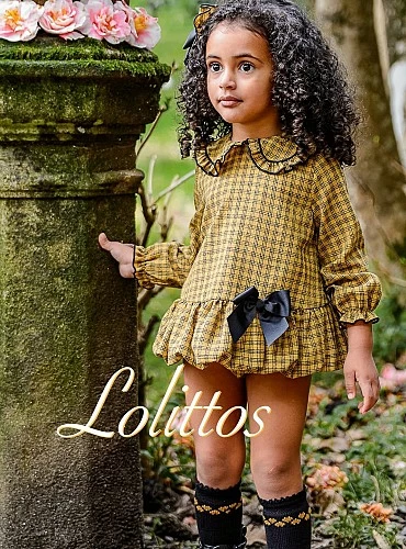 Conjunto jesusito y braga para niña colección Globo de Lolittos