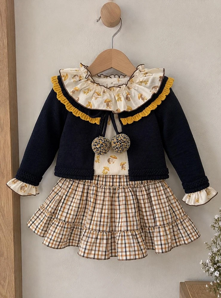 Conjunto niña 3 piezas Colección Castaña La Martinica