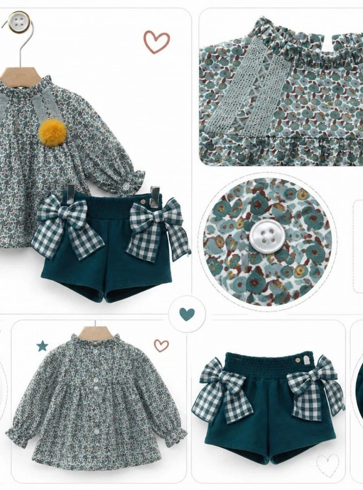 Conjunto Niña Blusa y Short Colección Candy