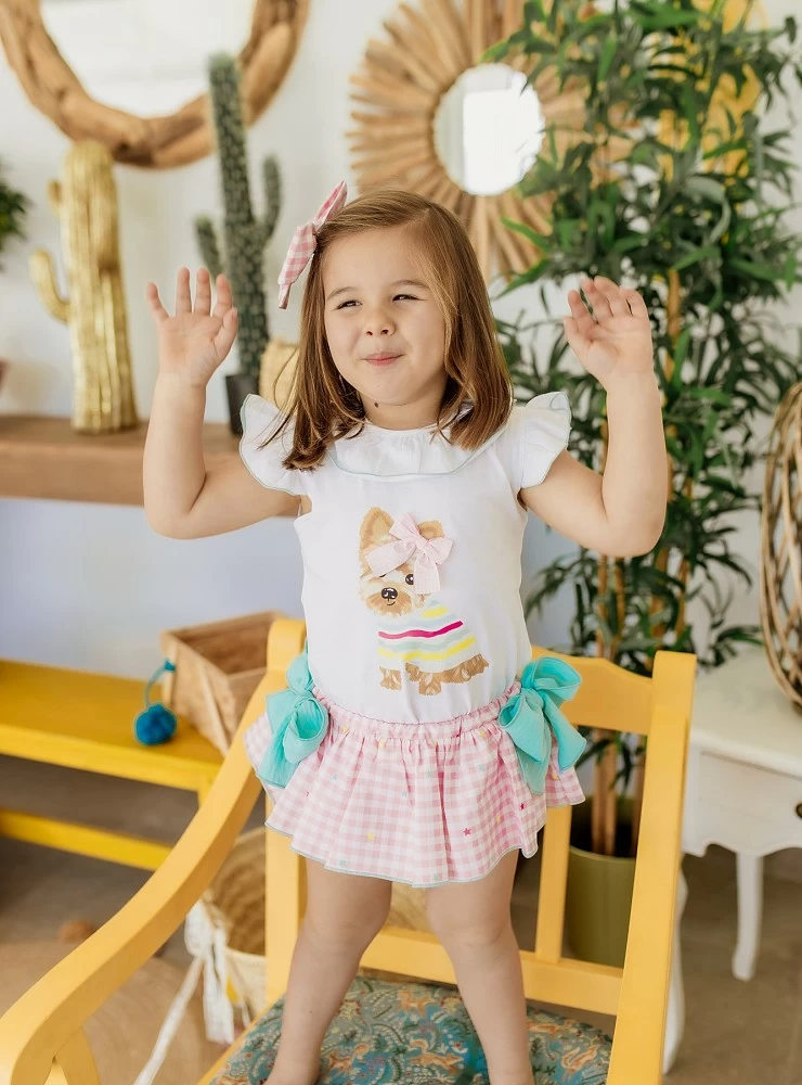 Conjunto niña colección yorkshire de Mon petit Bonbon