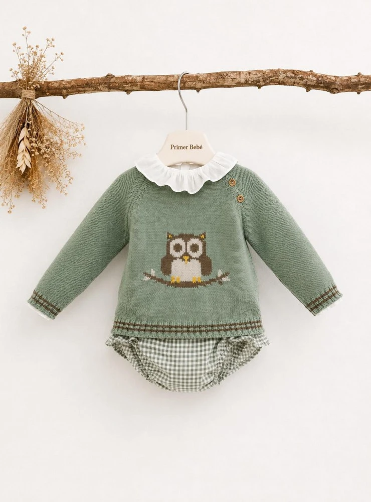Conjunto niña jersey, blusa y braguita Colección Búho en la Rama