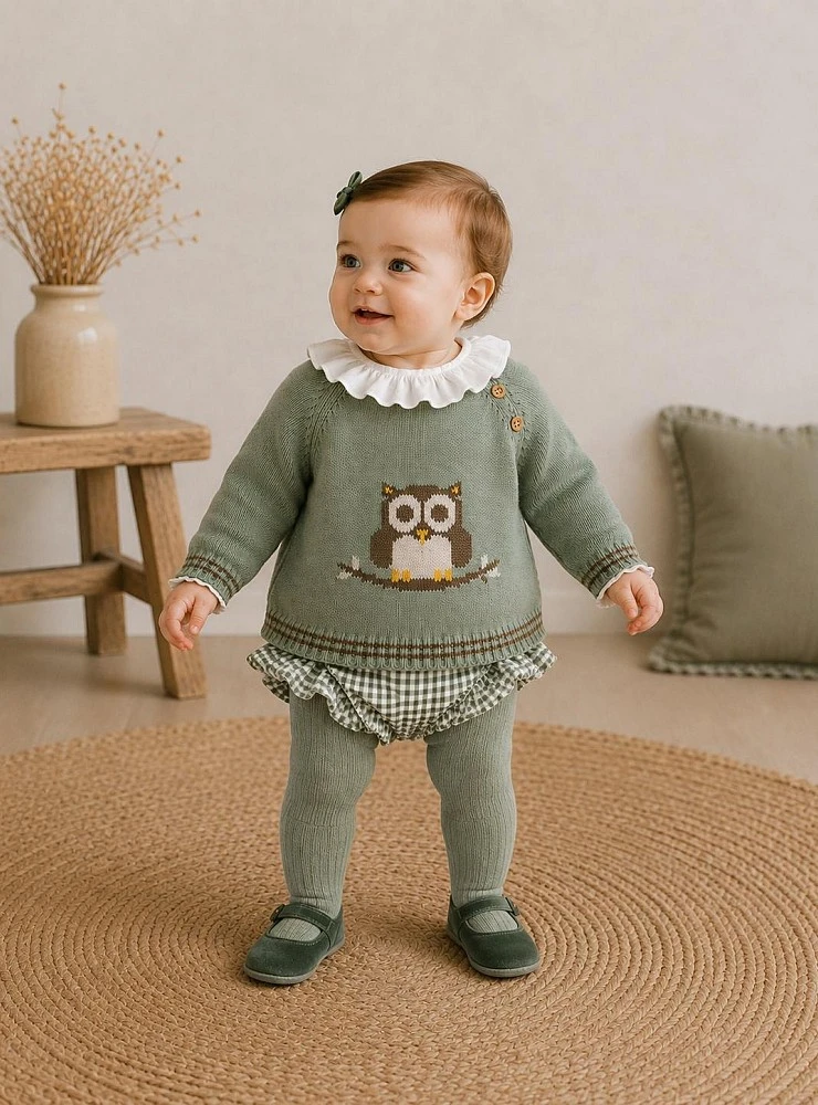 Conjunto niña jersey, blusa y braguita Colección Búho en la Rama