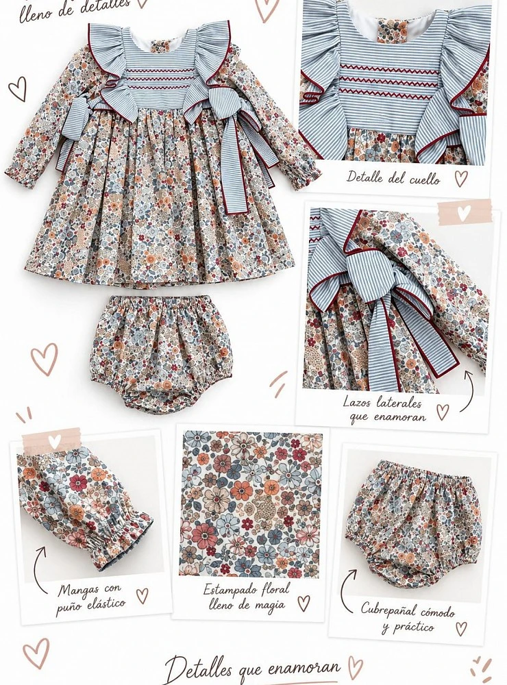 Conjunto niña Jesusito y Braga Colección Preppy de Copo