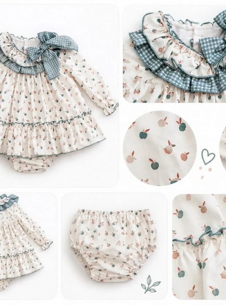 Conjunto niña jesusito y braguita Manzanas – Pío Pío