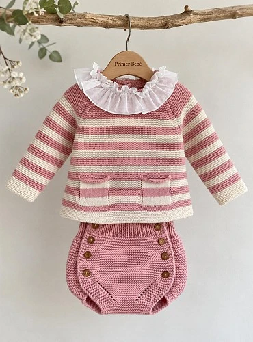 Conjunto Niña Jubón y Braga La Martinica
