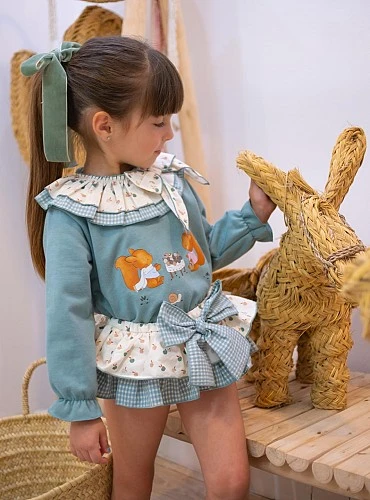 Conjunto niña sudadera y braguita Manzana – Pío Pío
