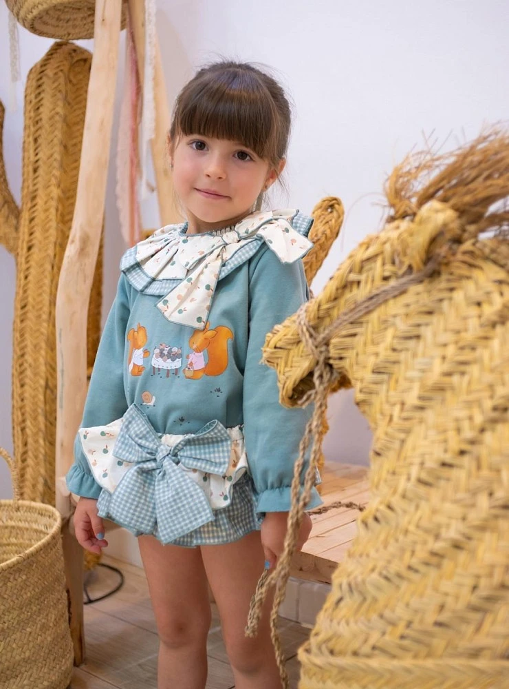 Conjunto niña sudadera y braguita Manzana – Pío Pío