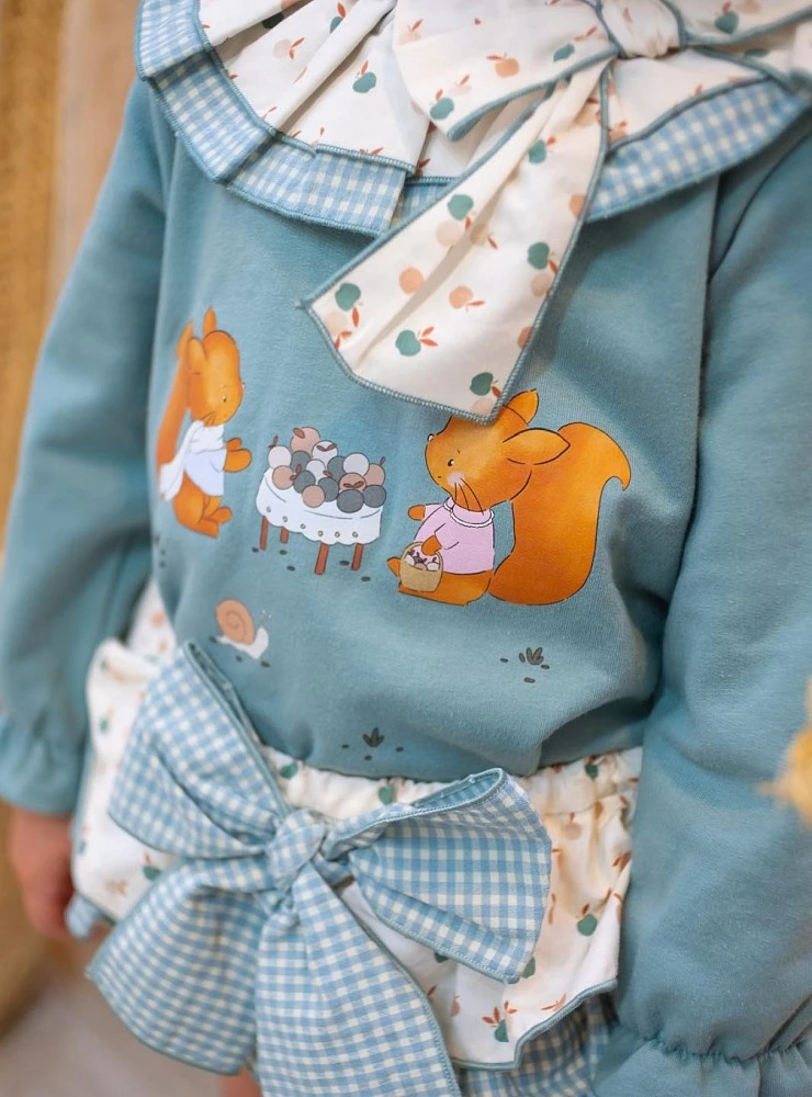 Conjunto niña sudadera y braguita Manzana – Pío Pío