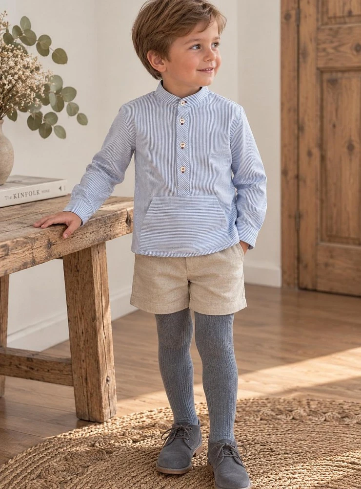 Conjunto niño Camisa y Pantalón Corto Colección Preppy Copo