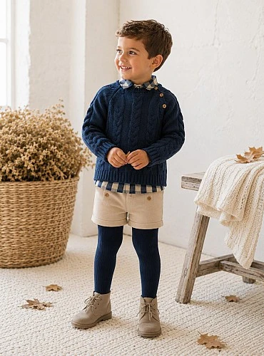 Conjunto Niño tres Piezas  Colección Camelia