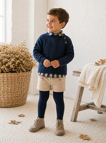 Conjunto Niño tres Piezas  Colección Camelia