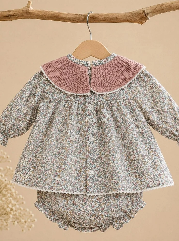 Conjunto para bebé niña con jesusito y braguita | Colección Valquiria