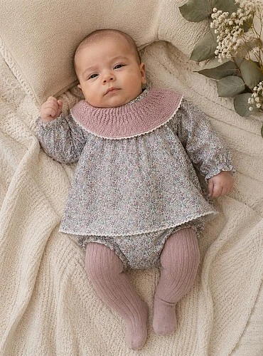 Conjunto para bebé niña con jesusito y braguita | Colección Valquiria