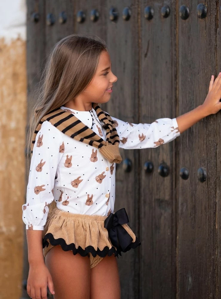 Conjunto para niña 3 piezas colección Rabbit de Mon Petit Bonbon