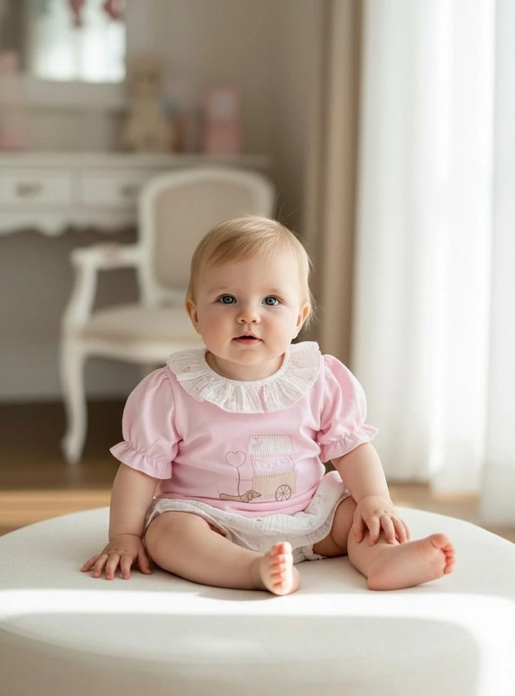 Conjunto para niña blusa y braguita Colección Charca